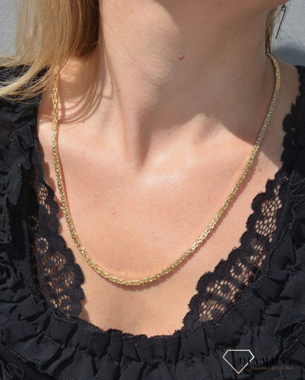 Złoty łańcuszek 585 królewski (bizantina) 1380-070 (1).jpg